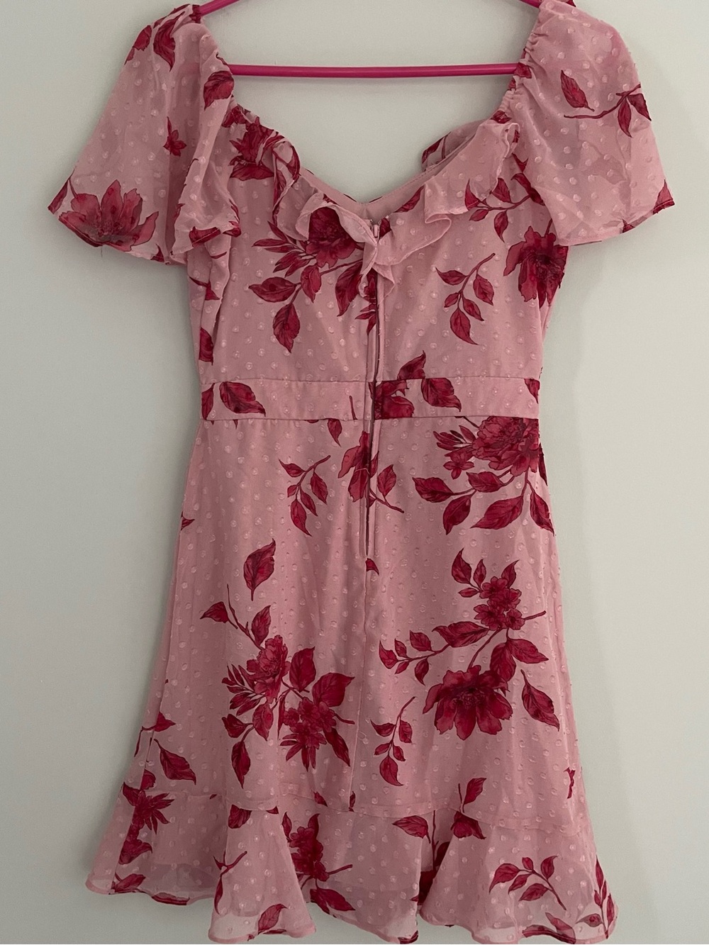 City Studio Pink Floral Ruffle Mini Dress - Picture 3 of 8